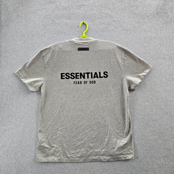 Fear Of God Essentials Men Shirt S Gray Logo Short Sleeve - Picture 5 of 10
